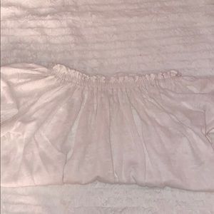 No Shoulder White Top
